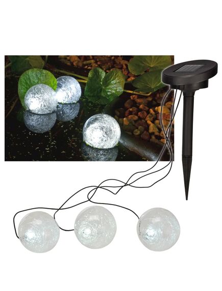 Hi luce led solare galleggiante per laghetti 9 cm