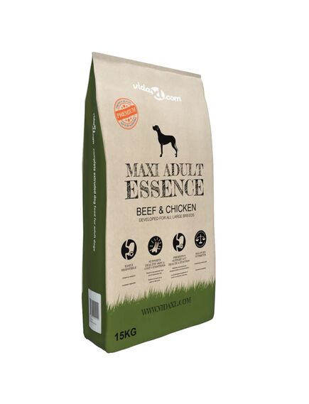 Cibo secco cani premium maxi adult essence beef & chicken 15kg