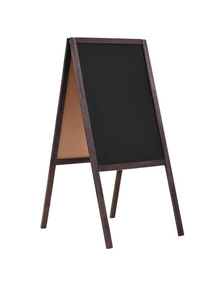 Lavagna bifacciale con cavalletto in legno di cedro 40x60 cm