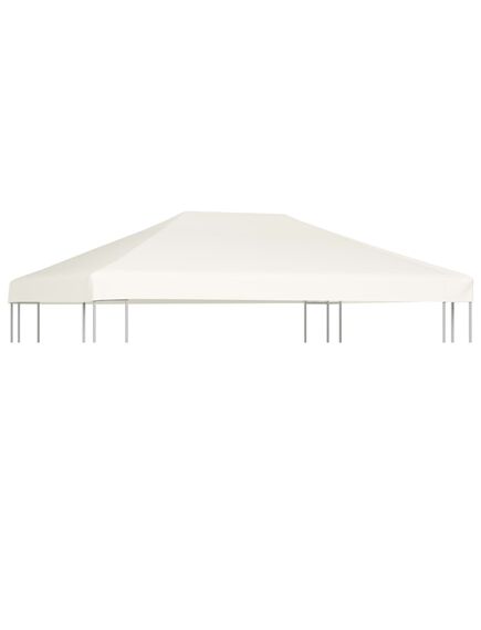 Copertura superiore per gazebo 310 g/m² 4x3 m bianco crema