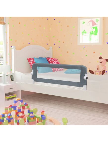 Sponde letto di sicurezza bambini grigio 102x42cm poliestere