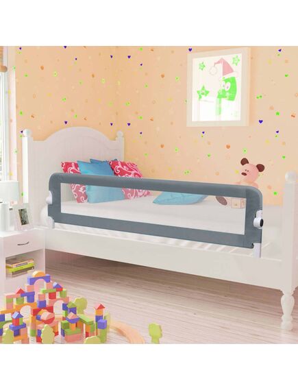 Sponde letto di sicurezza bambini grigio 150x42cm in poliestere