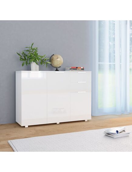 Credenza bianco lucido 107x35x80,5 cm