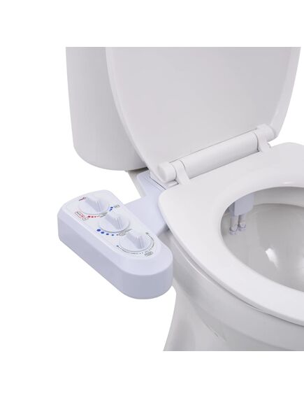 Bidet accessorio per wc a doppio ugello acqua calda e fredda