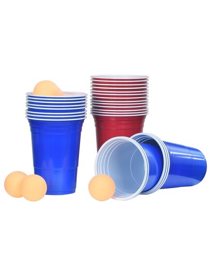 Set per beer pong da tavolo 0,5 l plastica