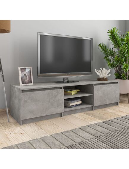 Mobile tv grigio cemento 140x40x35,5 cm in truciolato