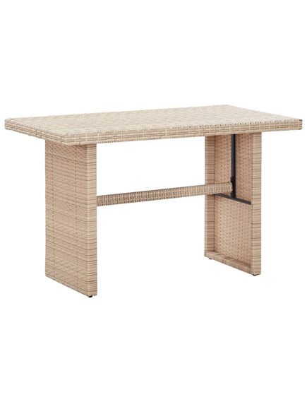 Tavolo da giardino beige 110x60x67 cm in polyrattan