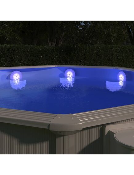 Luce led piscina galleggiante subacquea con telecomando bianca