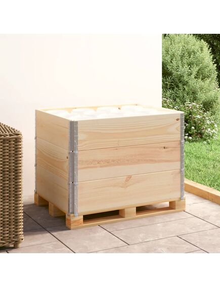 Collari per pallet 3 pz 60x80 cm in legno massello di pino