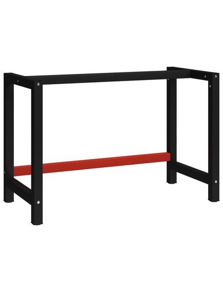 Telaio per banco da lavoro in metallo 120x57x79 cm nero e rosso