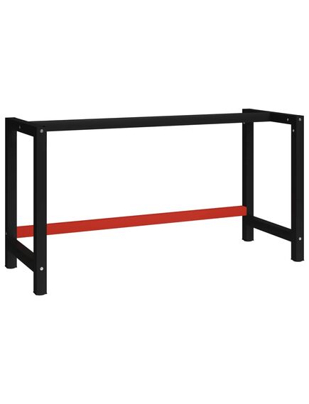 Telaio per banco da lavoro in metallo 150x57x79 cm nero e rosso