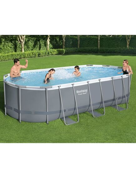 Bestway piscina fuori terra ovale power steel 549x274x122 cm