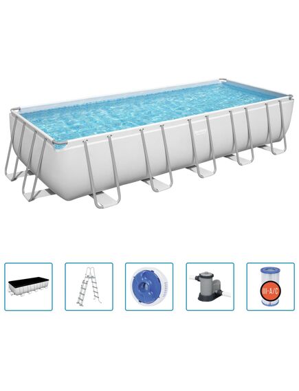 Bestway piscina fuori terra power steel rettangolare 19281 l