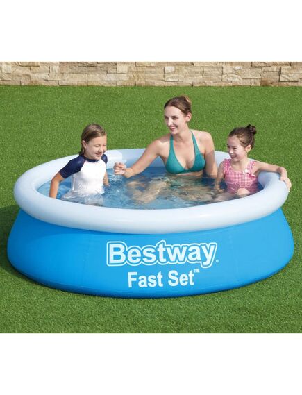 Bestway set piscina gonfiabile fast rotonda 183x51 cm blu