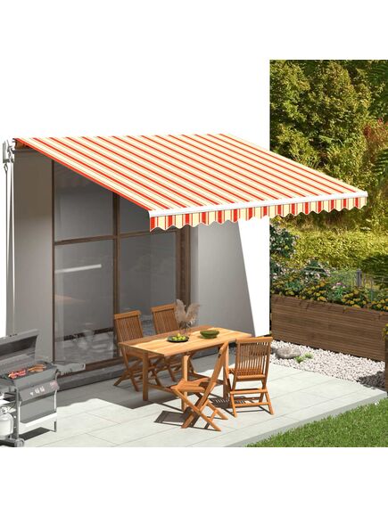 Tessuto di ricambio per tenda da sole giallo e arancio 4,5x3 m