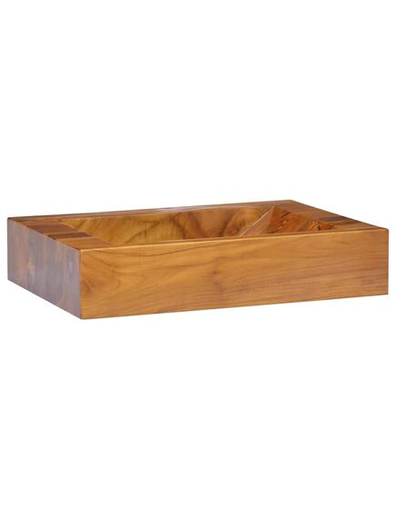 Lavabo in legno massello di teak 50x35x10 cm