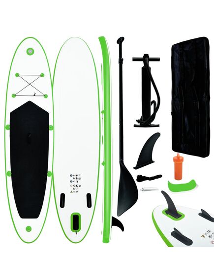 Set tavola gonfiabile da sup verde e bianco