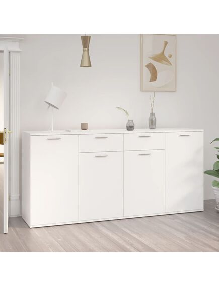 Credenza bianca 160x36x75 cm in truciolato