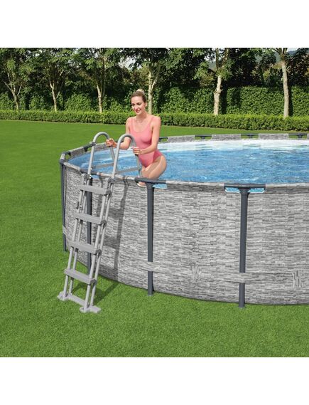 Bestway scaletta per piscina flowclear a 4 gradini 122 cm