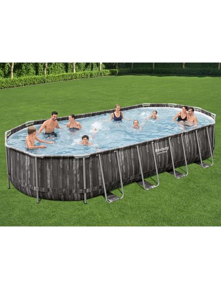 Bestway set piscina ovale 7,32x3,66x1,22 m