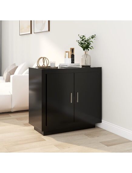 Credenza nera 80x40x75 cm in legno compensato