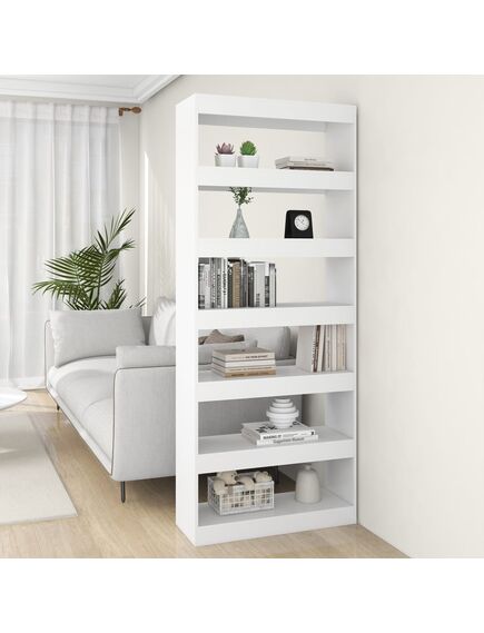 Libreria/divisorio bianco 80x30x198 cm in truciolato