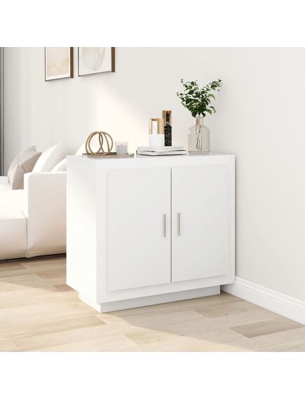 Credenza bianco 80x40x75 cm in legno compensato