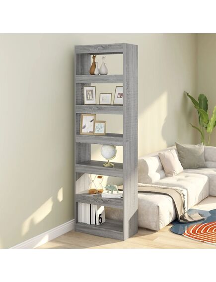 Libreria/divisorio grigio sonoma 60x30x198 cm