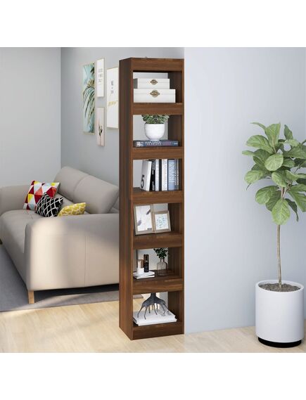 Libreria/divisorio rovere marrone 40x30x198 cm