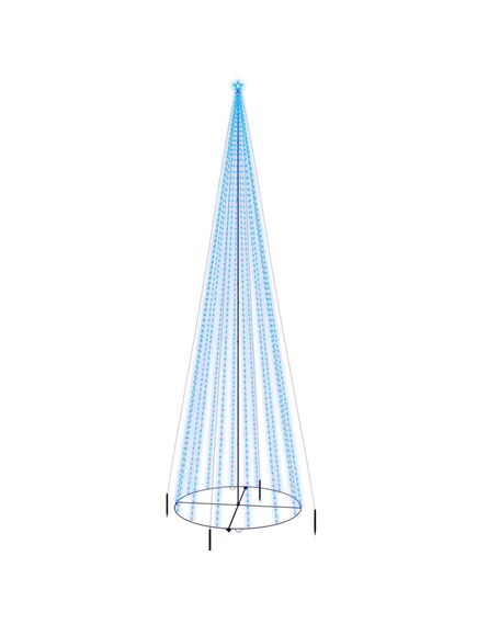 Albero di natale a cono blu 1134 led 230x800 cm