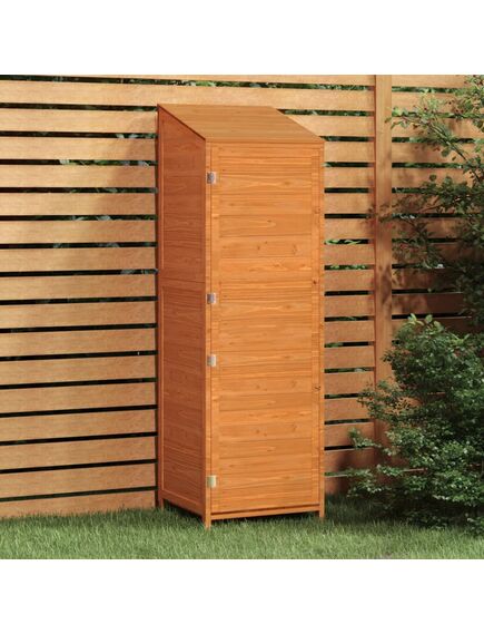 Capanno da giardino marrone 55x52x174,5 cm legno massello abete