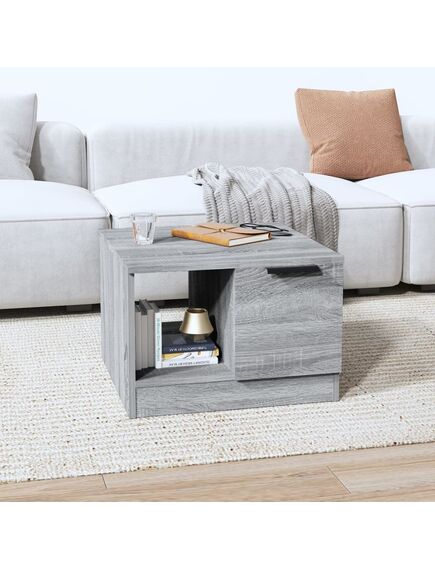 Tavolino da salotto grigio sonoma 50x50x36 cm legno multistrato