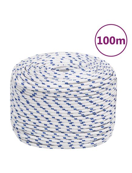 Corda nautica bianca 10 mm 100 m in polipropilene