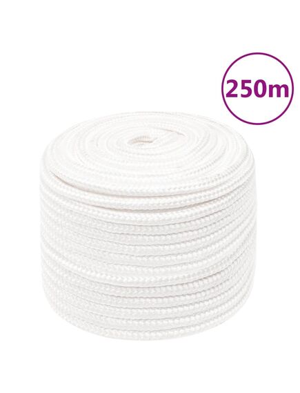 Corda nautica completamente bianca 12 mm 250 m in polipropilene