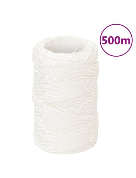 Corda nautica completamente bianca 2 mm 500 m in polipropilene