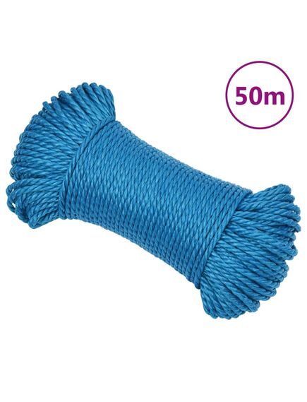 Corda da lavoro blu 6 mm 50 m in polipropilene