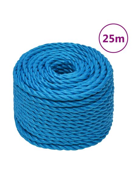 Corda da lavoro blu 14 mm 25 m in polipropilene