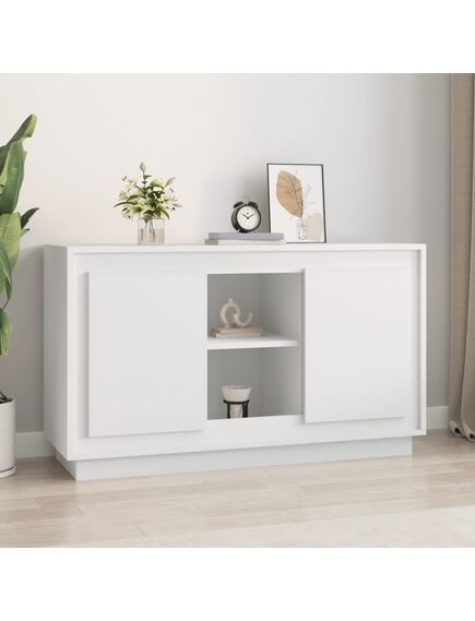 Credenza bianca 102x35x60 cm in legno multistrato